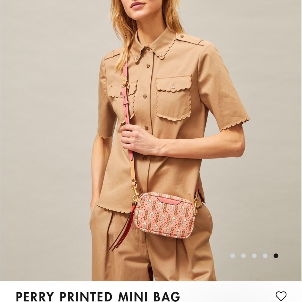 Tory Burch Perry Printed Mini Bag -  Seahorse Pink